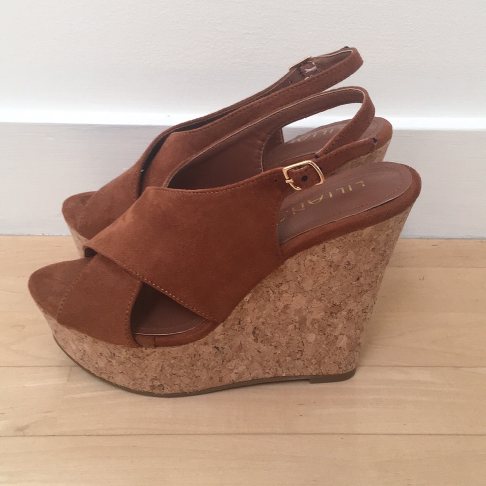 Forever 21 Brown Wedge Sandals